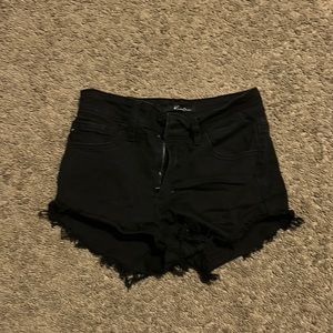 Women’s short black jean shorts